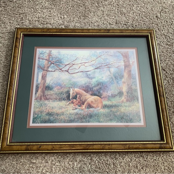 Mother Horse and Foal Tranquility By Lesley Humphrey - Picture 1 of 4